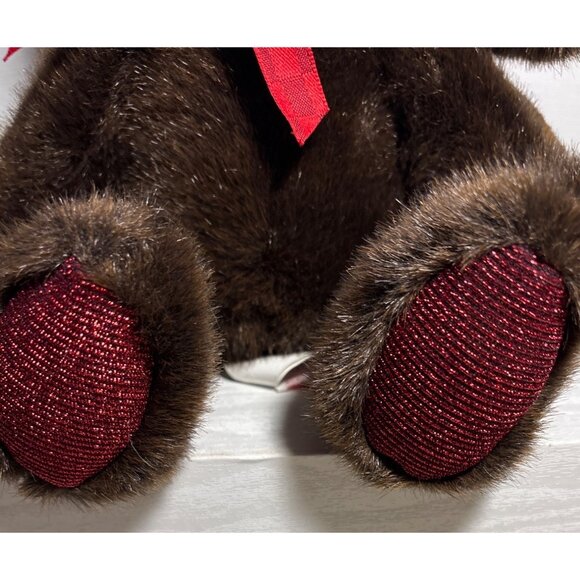 Russ Berrie 14" Christmas Plush Teddy Bear in Moose Costume BROOSE - Picture 3 of 10